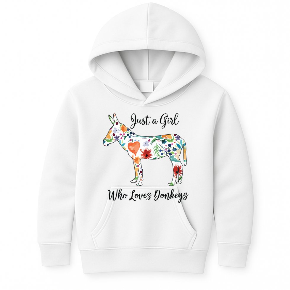 LOVES DONKEYS Tee Kids Hoodie