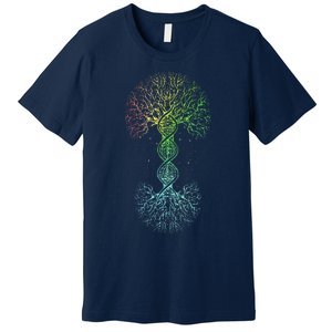 Love DNA Tree Of Life Science Of Genetics Earth Day Genealogy Premium T-Shirt