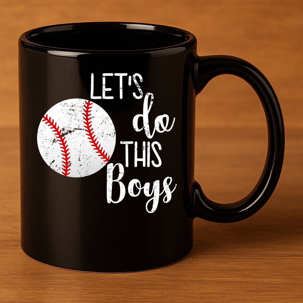 Let's Do This Boys Baseball 11oz C Handle Ceramic Mug