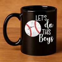 Let's Do This Boys Baseball 11oz C Handle Ceramic Mug