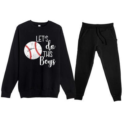 Let's Do This Boys Baseball Premium Crewneck Sweatsuit Set