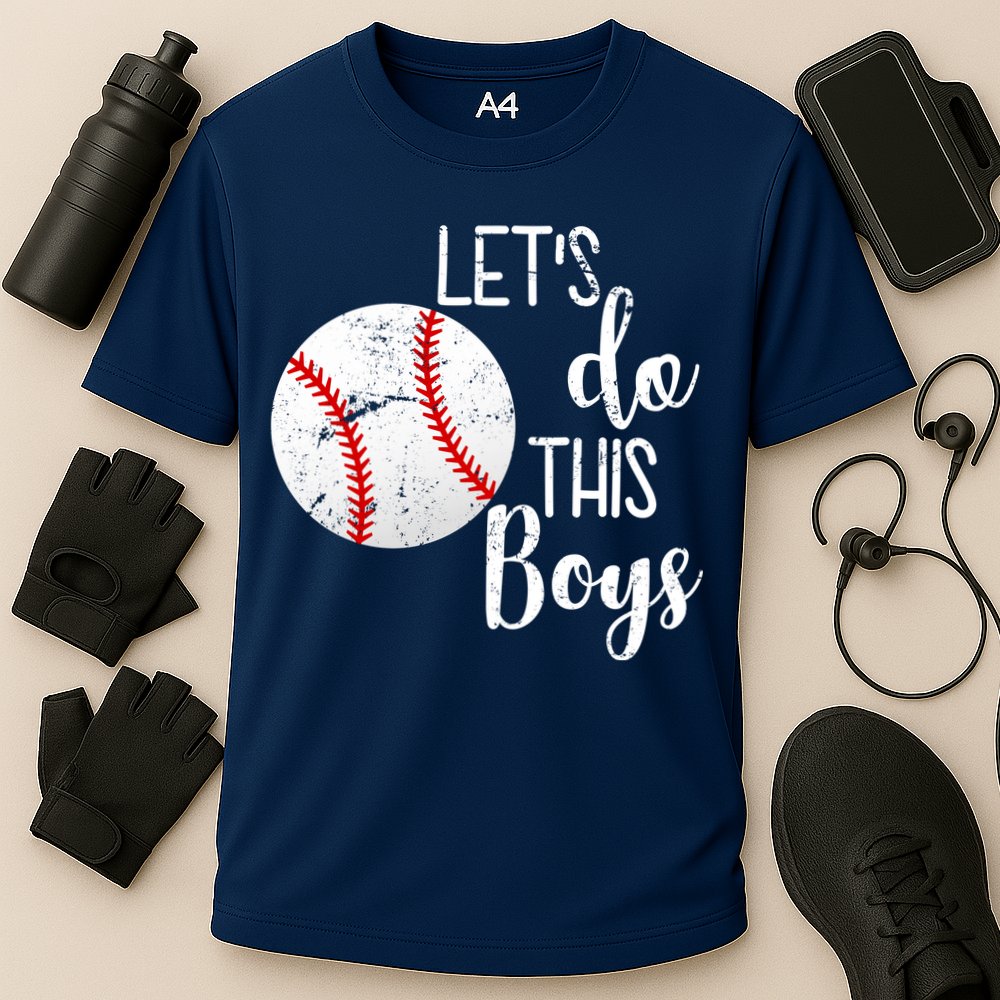 Let's Do This Boys Baseball Cooling Performance Crew T-Shirt