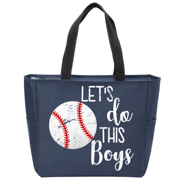 Let's Do This Boys Baseball Zip Tote Bag