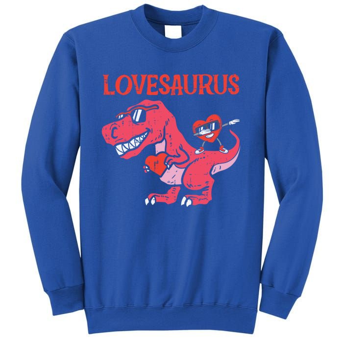 Lovesaurus Dino Trex Dab Heart Valentines Day Gift Sweatshirt