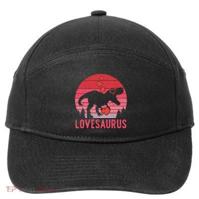 Lovesaurus Dino Trex Valentines Day Gift 7-Panel Snapback Hat
