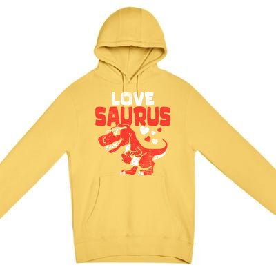 Lovesaurus Dinosaur T Rex Dino Cute Valentines Day Gift Premium Pullover Hoodie