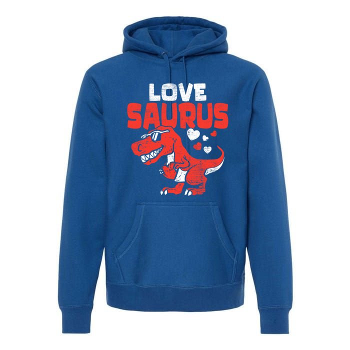 Lovesaurus Dinosaur T Rex Dino Cute Valentines Day Gift Premium Hoodie