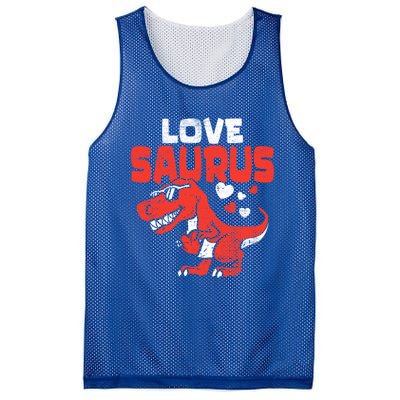 Lovesaurus Dinosaur T Rex Dino Cute Valentines Day Gift Mesh Reversible Basketball Jersey Tank