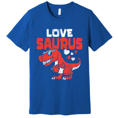 Lovesaurus Dinosaur T Rex Dino Cute Valentines Day Gift Premium T-Shirt