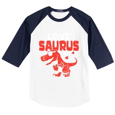 Lovesaurus Dinosaur T Rex Dino Cute Valentines Day Gift Baseball Sleeve Shirt