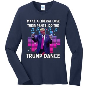 Lets Do The Trump Dance Pro Trump Family Present 2024 Ladies Long Sleeve Shirt