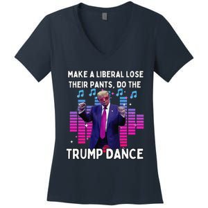 Lets Do The Trump Dance Pro Trump Family Present 2024 Women's V-Neck T-Shirt