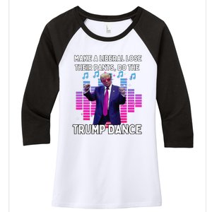 Lets Do The Trump Dance Pro Trump Family Present 2024 Women's Tri-Blend 3/4-Sleeve Raglan Shirt