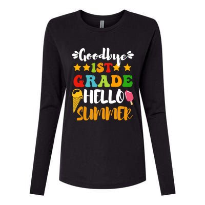 Last Day Teacher Students Goodbye 1st Grade Hello Summer Great Gift Womens Cotton Relaxed Long Sleeve T-Shirt