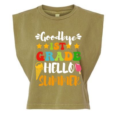 Last Day Teacher Students Goodbye 1st Grade Hello Summer Great Gift Garment-Dyed Women's Muscle Tee