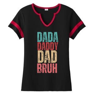 Lovely Dad Trio Vibes Dada Dad Ladies Halftime Notch Neck Tee