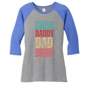 Lovely Dad Trio Vibes Dada Dad Women's Tri-Blend 3/4-Sleeve Raglan Shirt