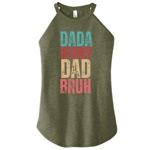 Lovely Dad Trio Vibes Dada Dad Women's Perfect Tri Rocker Tank