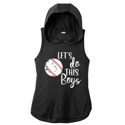 Lets Do This Boy Baseball Game Ladies PosiCharge Tri-Blend Wicking Draft Hoodie Tank