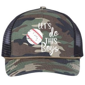 Lets Do This Boy Baseball Game Retro Rope Trucker Hat Cap