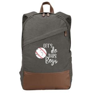 Lets Do This Boy Baseball Game Cotton Canvas Backpack