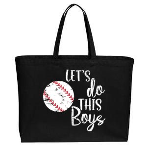 Lets Do This Boy Baseball Game Cotton Canvas Jumbo Tote