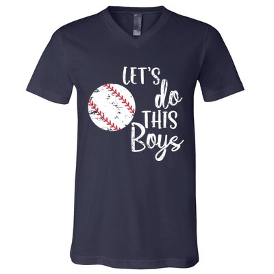 Lets Do This Boy Baseball Game V-Neck T-Shirt