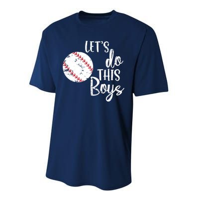 Lets Do This Boy Baseball Game Performance Sprint T-Shirt