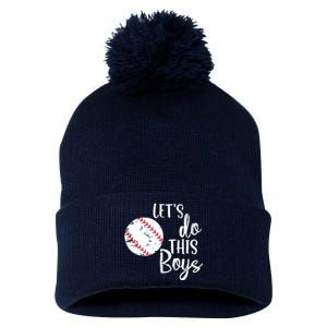 Lets Do This Boy Baseball Game Pom Pom 12in Knit Beanie