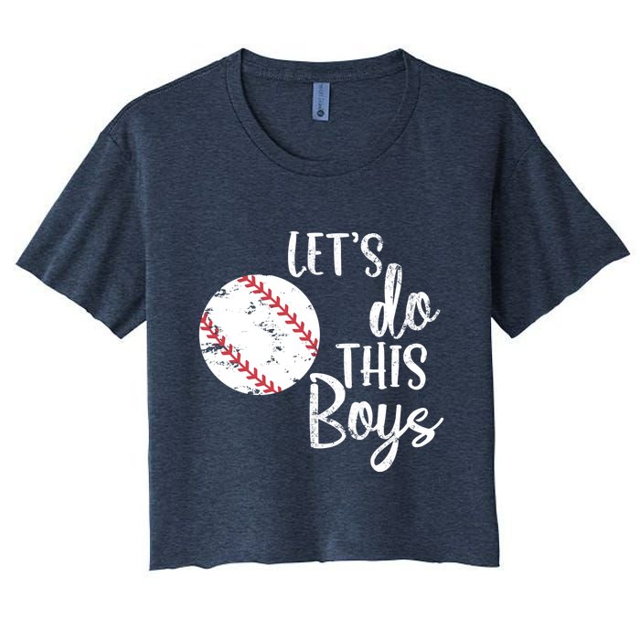 Lets Do This Boy Baseball Game Crop Top