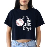 Lets Do This Boy Baseball Game Crop Top