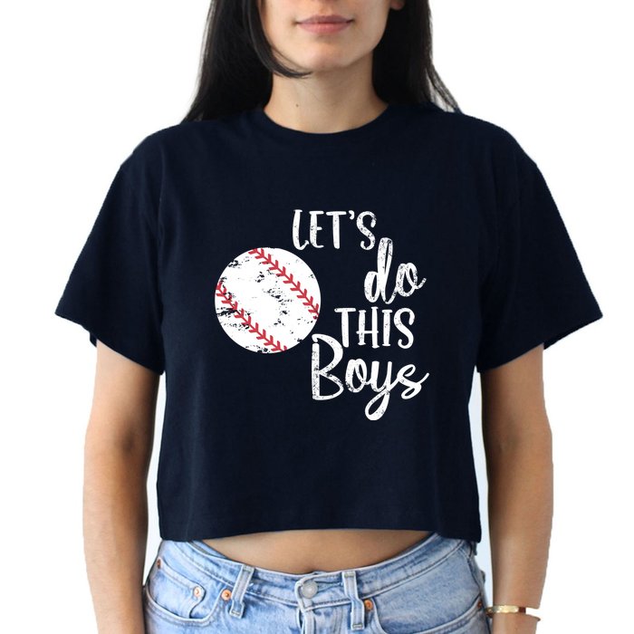 Lets Do This Boy Baseball Game Crop Top