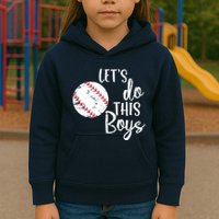 Lets Do This Boy Baseball Game Kids Hoodie