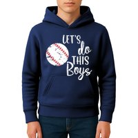Lets Do This Boy Baseball Game Kids Hoodie