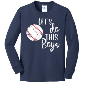 Lets Do This Boy Baseball Game Kids Long Sleeve Shirt