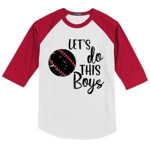 Lets Do This Boy Baseball Game Kids Colorblock Raglan Jersey