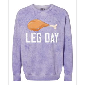 Leg Day Thanksgiving Colorblast Crewneck Sweatshirt