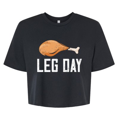 Leg Day Thanksgiving Bella+Canvas Jersey Crop Tee