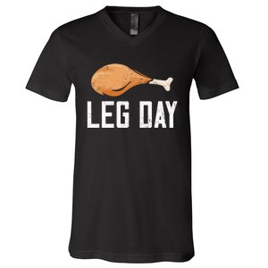 Leg Day Thanksgiving V-Neck T-Shirt