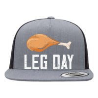 Leg Day Thanksgiving Flat Bill Trucker Hat