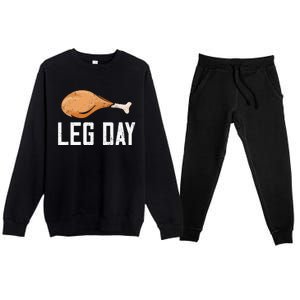 Leg Day Thanksgiving Premium Crewneck Sweatsuit Set