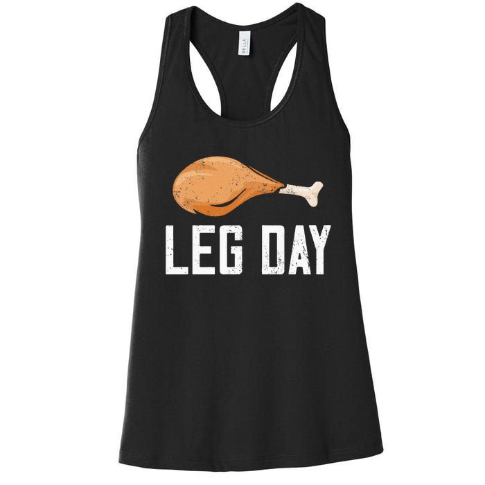 Leg Day Thanksgiving Women's Racerback Tank