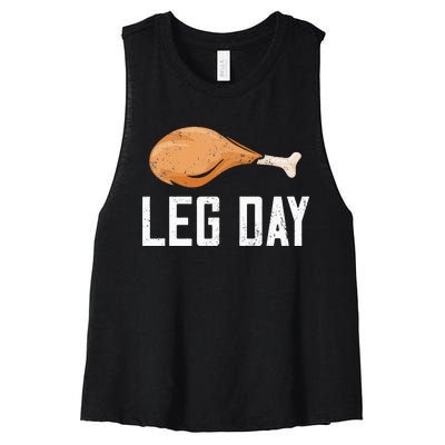 Leg Day Thanksgiving Women's Racerback Cropped Tank