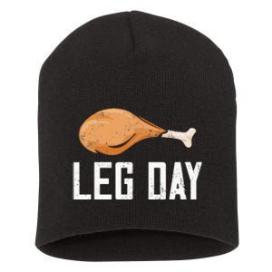 Leg Day Thanksgiving Short Acrylic Beanie