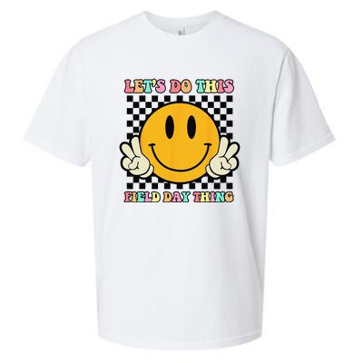 Let's Do This Field Day Thing Groovy Hippie Smile Face Sueded Cloud Jersey T-Shirt