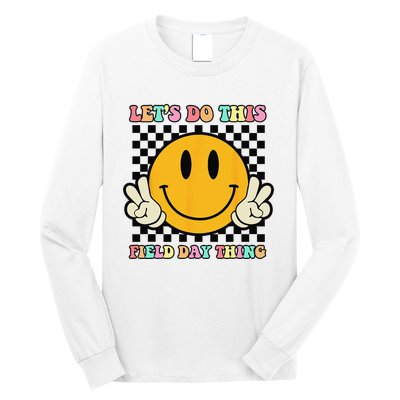 Let's Do This Field Day Thing Groovy Hippie Smile Face Long Sleeve Shirt