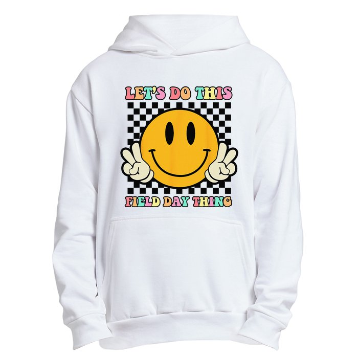 Let's Do This Field Day Thing Groovy Hippie Smile Face Urban Pullover Hoodie