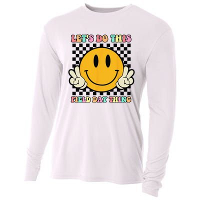 Let's Do This Field Day Thing Groovy Hippie Smile Face Cooling Performance Long Sleeve Crew