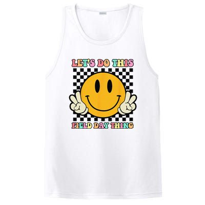 Let's Do This Field Day Thing Groovy Hippie Smile Face PosiCharge Competitor Tank