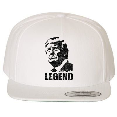 Legend Donald Trump 2024 Election Patriotic Political Humor Wool Snapback Cap